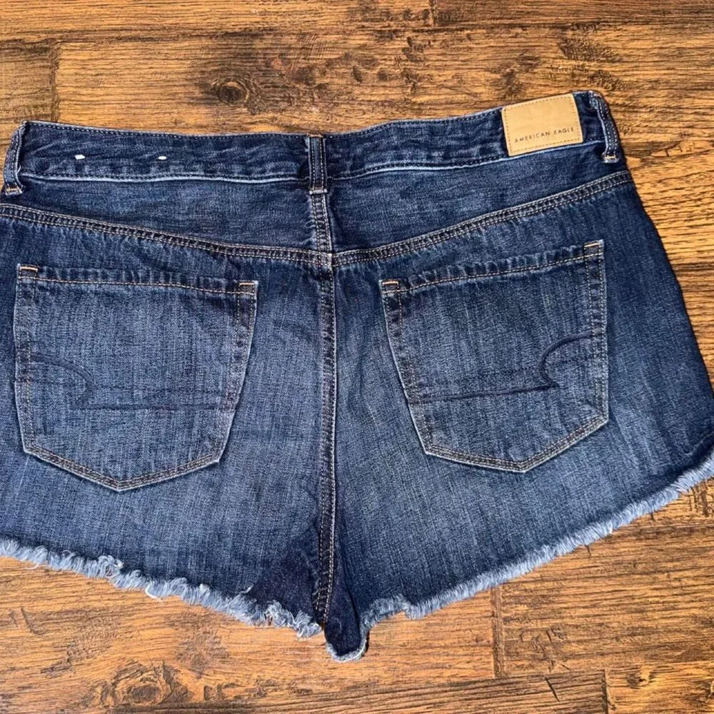 American Eagle Tomgirl Shortie Dark Wash Shorts Size 12